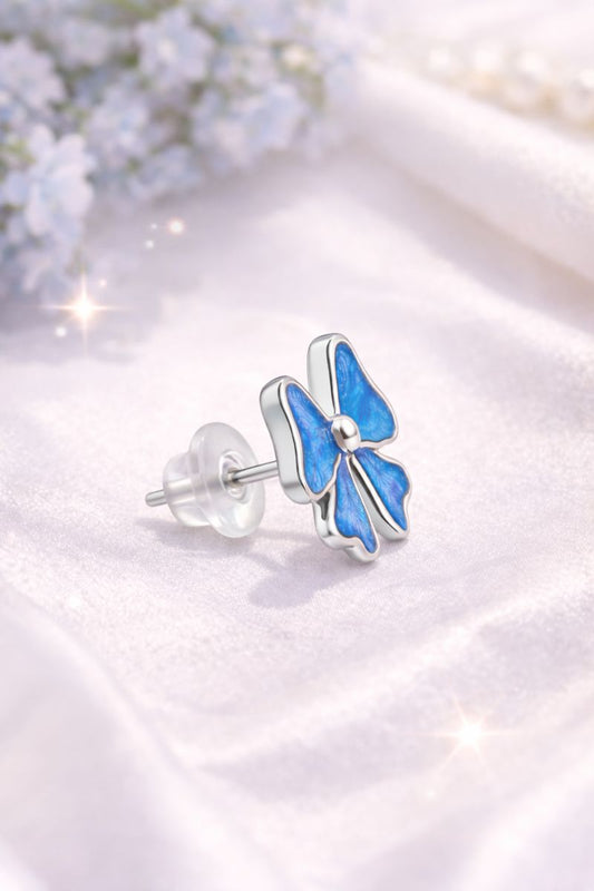 💙 Elegant Blue Bow Stud Earrings