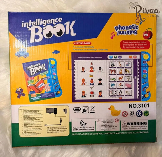Intelligence Sound Book Learning Cards for Children English Letters & Words Learning Book,Fun Educational Toys.
