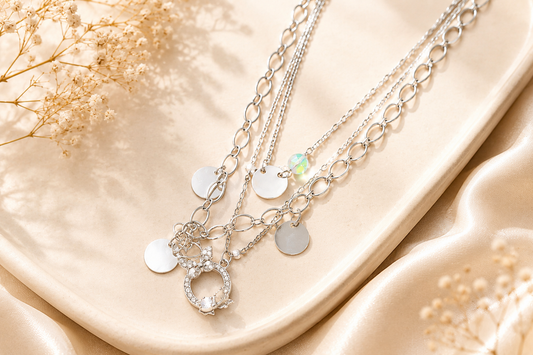 Pearl Circle Layered Necklace
