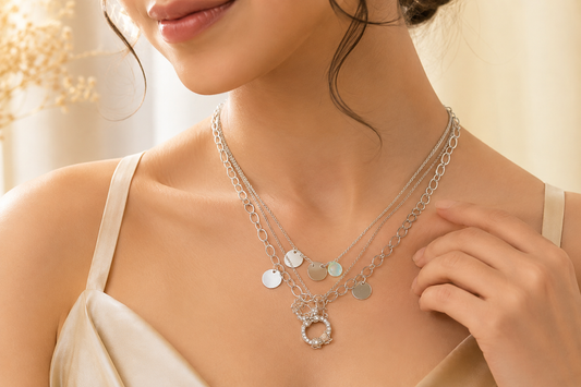 Pearl Circle Layered Necklace