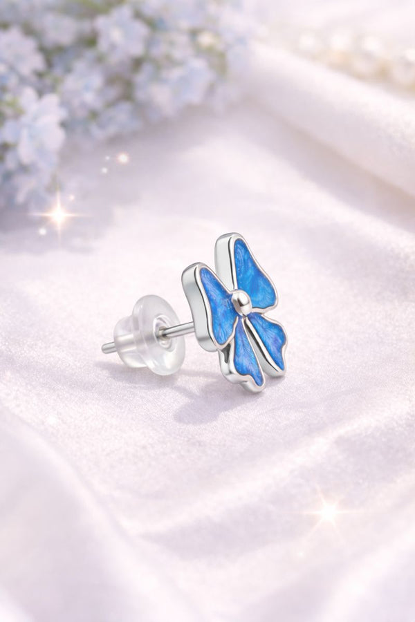 💙 Elegant Blue Bow Stud Earrings