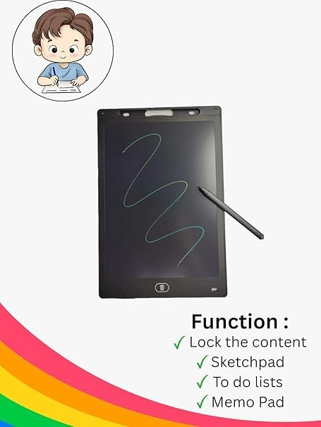 LCD Writing Tablet, 12 Inch & 8.5 Inch Digital Drawing Board, Colorful Electronic Graphics Tablet with Stylus, Lock Function, Memo Pad for Kids and Adults