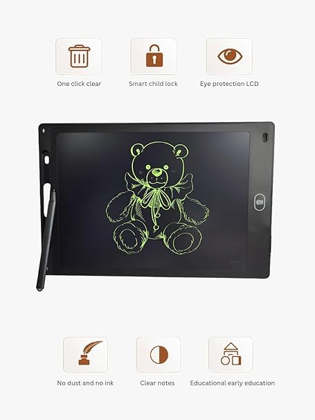 LCD Writing Tablet, 12 Inch & 8.5 Inch Digital Drawing Board, Colorful Electronic Graphics Tablet with Stylus, Lock Function, Memo Pad for Kids and Adults