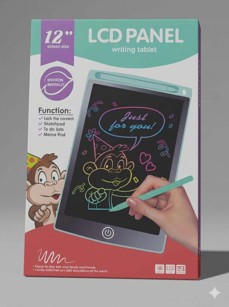 LCD Writing Tablet, 12 Inch & 8.5 Inch Digital Drawing Board, Colorful Electronic Graphics Tablet with Stylus, Lock Function, Memo Pad for Kids and Adults