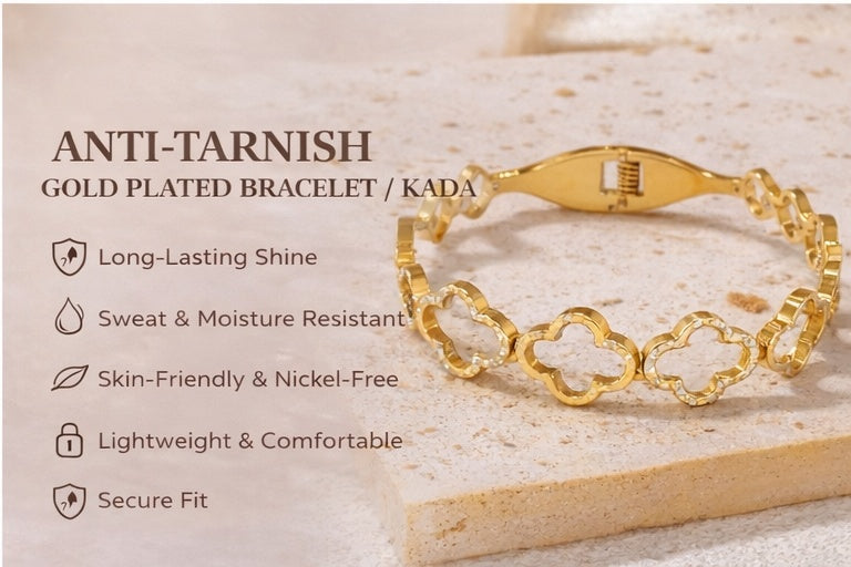 Anti-Tarnish Gold Plated Bracelets & Kadas l Rivaa trends