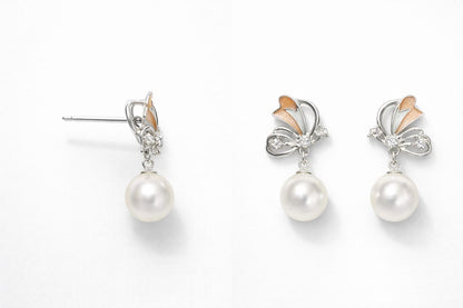 ✨ Butterfly Shape Pearl Drop Earrings ✨