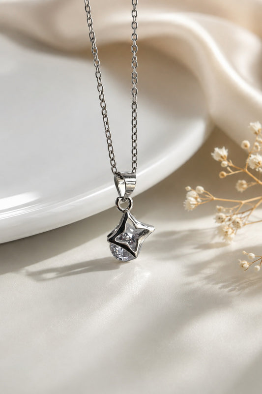Elegant Star Crystal Pendant Necklace