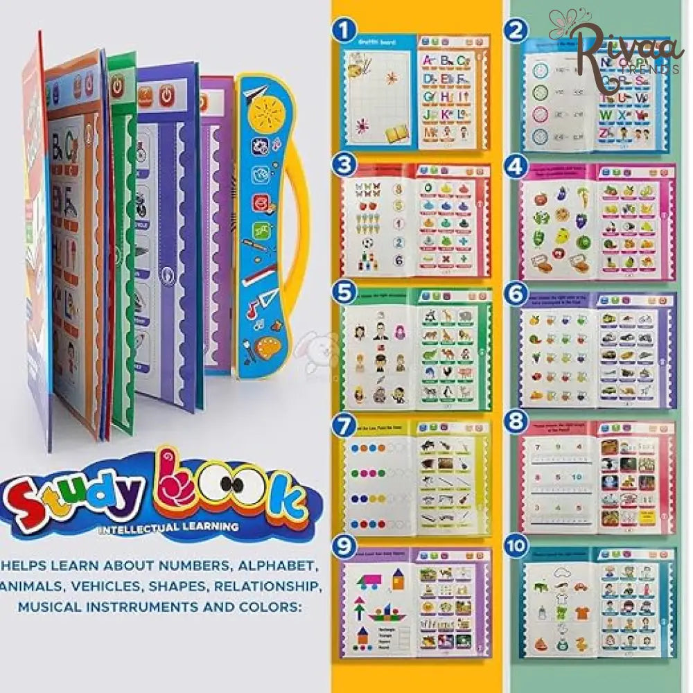 Intelligence Sound Book Learning Cards for Children English Letters & Words Learning Book,Fun Educational Toys.