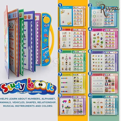 Intelligence Sound Book Learning Cards for Children English Letters & Words Learning Book,Fun Educational Toys.