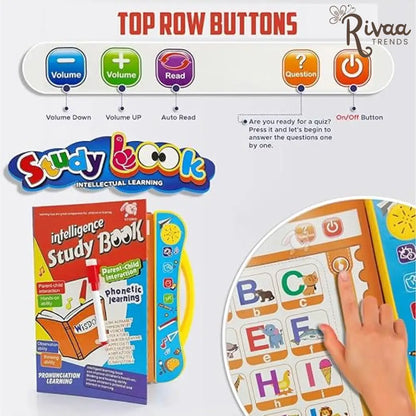 Intelligence Sound Book Learning Cards for Children English Letters & Words Learning Book,Fun Educational Toys.
