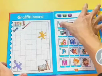 Intelligence Sound Book Learning Cards for Children, English Letters & Words Learning Book,Fun Educational Toys. Activities with Numbers, Shapes Learning Book for Toddlers for Language Skills